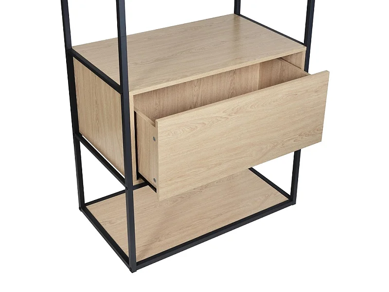 OSLO houten en metalen kledingrek