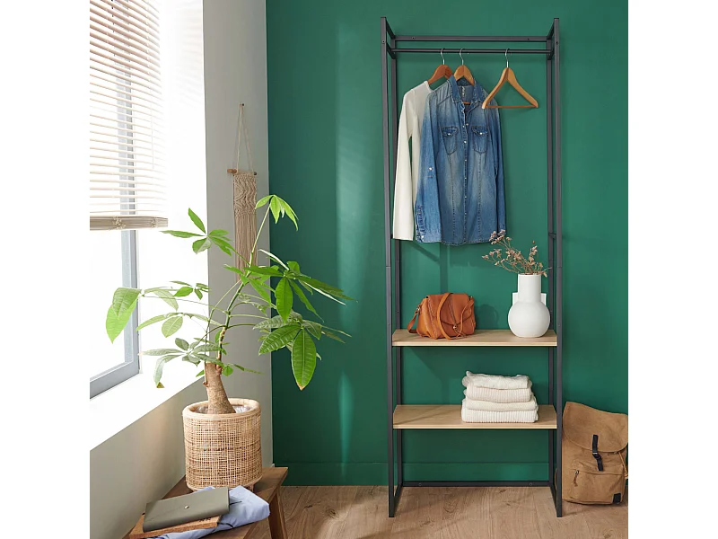 ASHTON Kleiderständer aus Holz und Metall