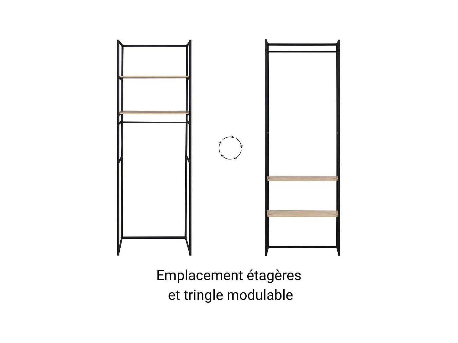 ASHTON Kleiderständer aus Holz und Metall