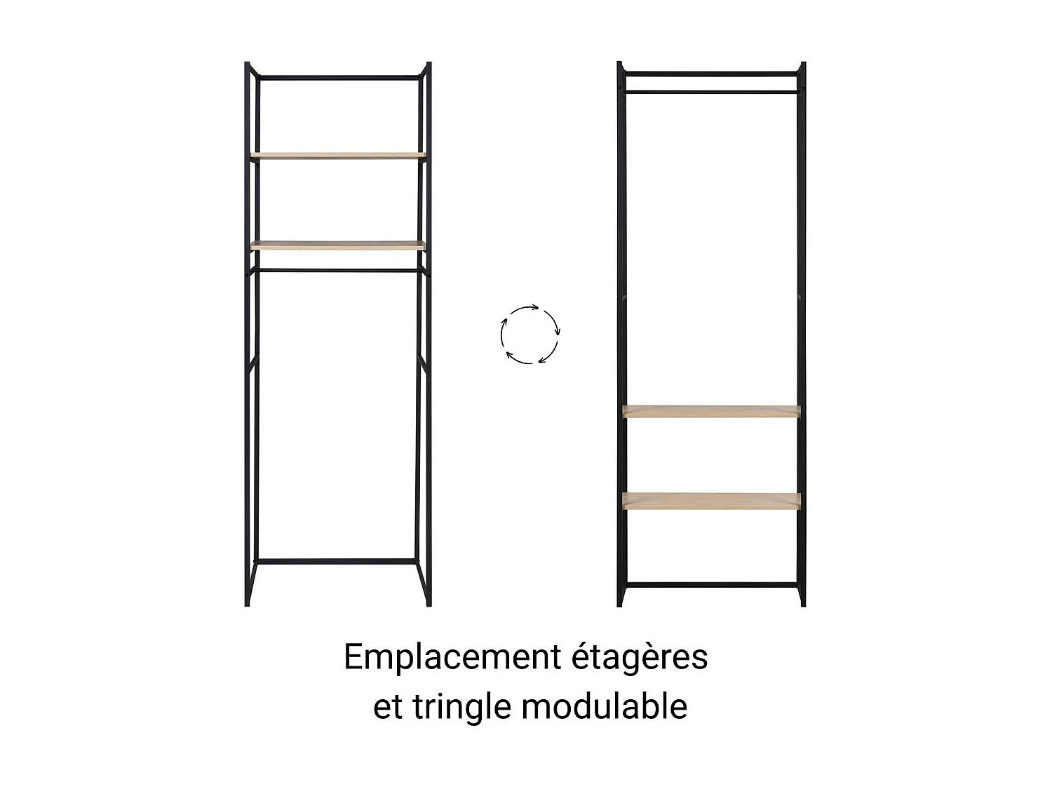 ASHTON Kleiderständer aus Holz und Metall