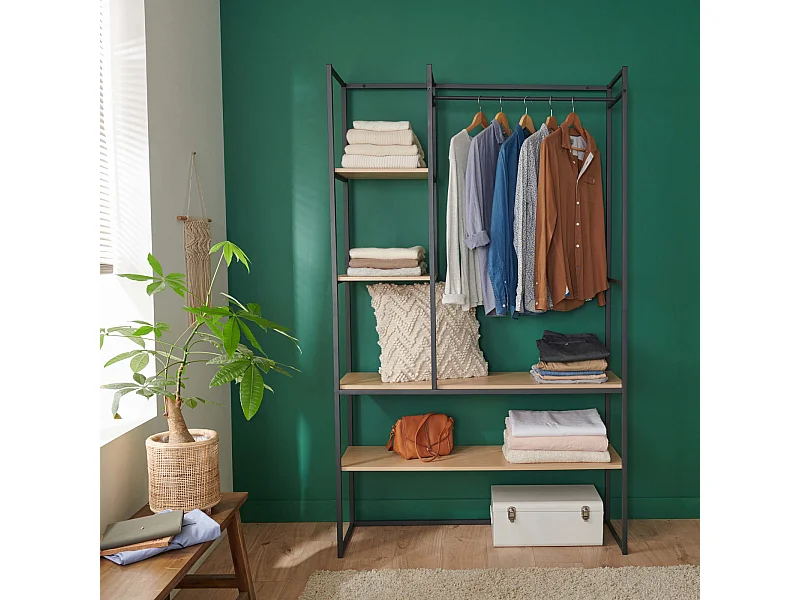 ASHTON Kleiderständer aus Holz und Metall