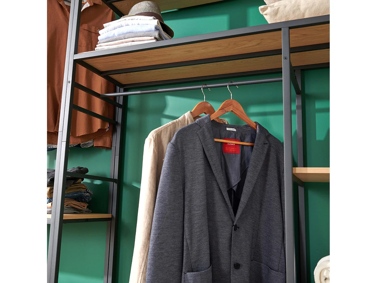 ASHTON houten en metalen kledingrek