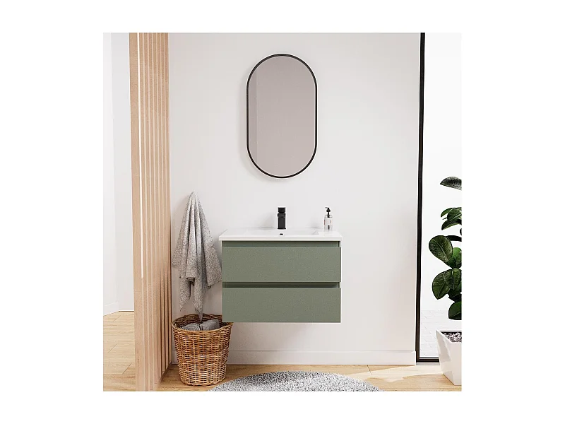 Mobile lavabo singolo SORRENTO 60 cm + rubinetto + specchio