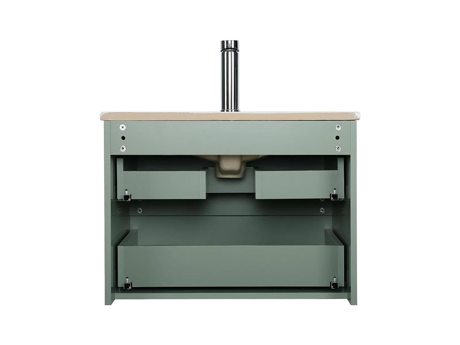 Conjunto mueble de lavabo simple 60 cm + grifo + espejo SORRENTO