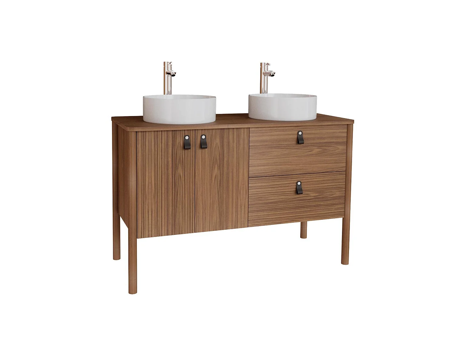 Conjunto mueble doble lavabo 120 cm + lavabos JOY
