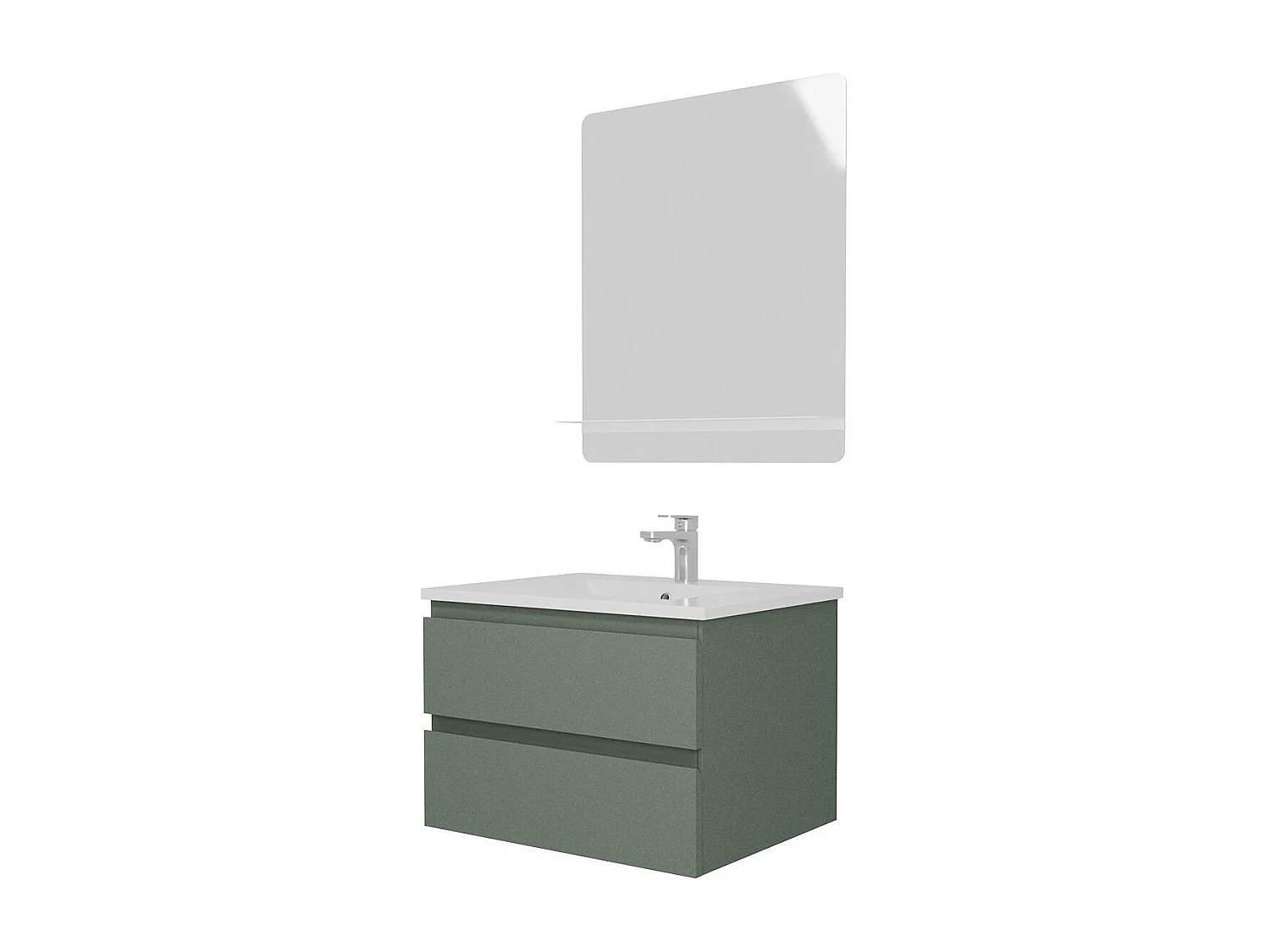 Mobile lavabo singolo SORRENTO 60 cm + rubinetto + specchio