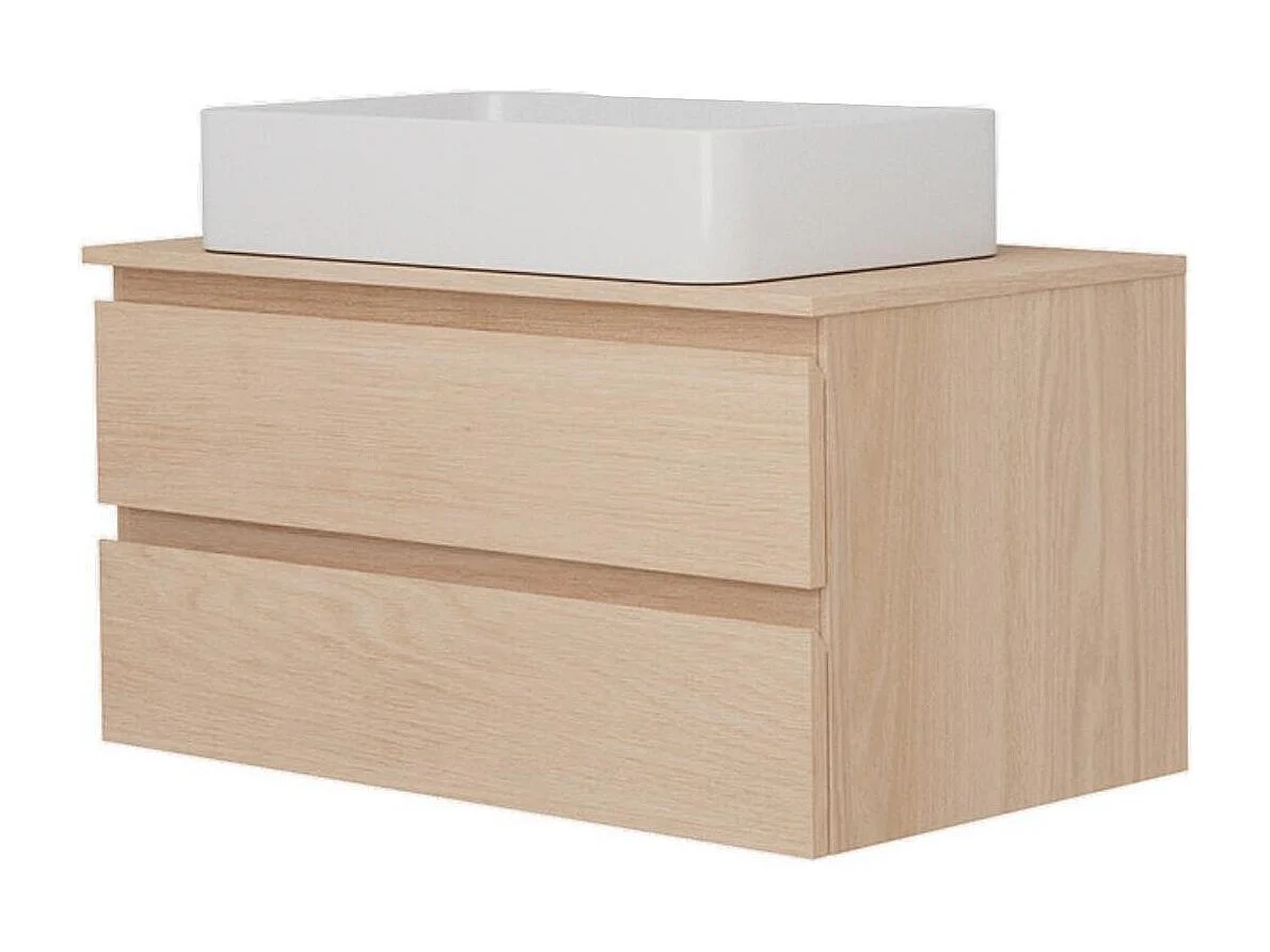 Ensemble meuble simple vasque SORRENTO 80 cm + vasque