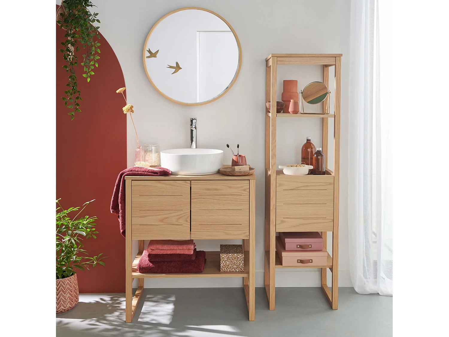 Enkele unit + wastafel + spiegel + ATOLL-kolom