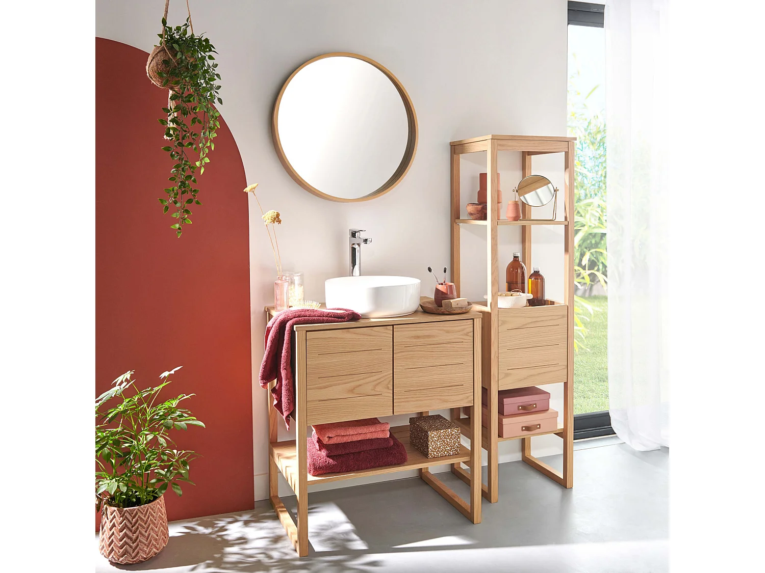 Enkele unit + wastafel + spiegel + ATOLL-kolom