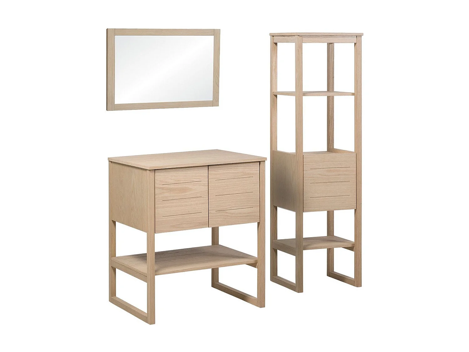 Einzelmöbel + Waschbecken + Spiegel + ATOLL-Säule