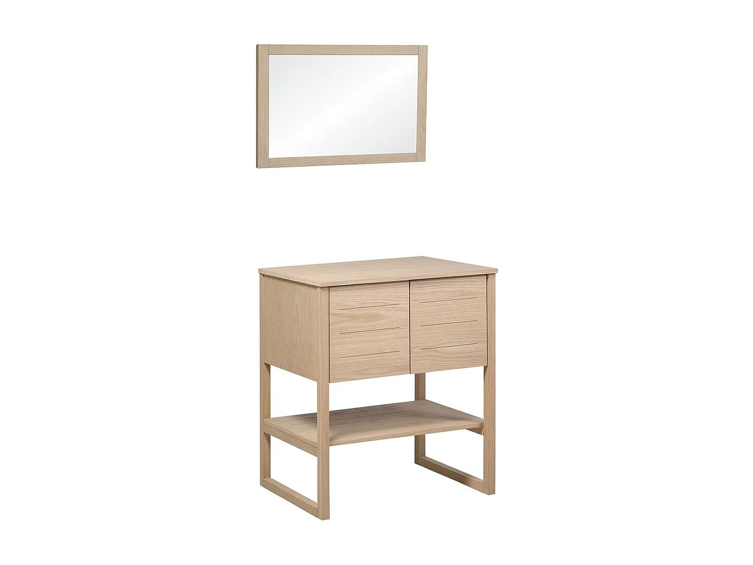 Enkele unit + wastafel + spiegel + ATOLL-kolom