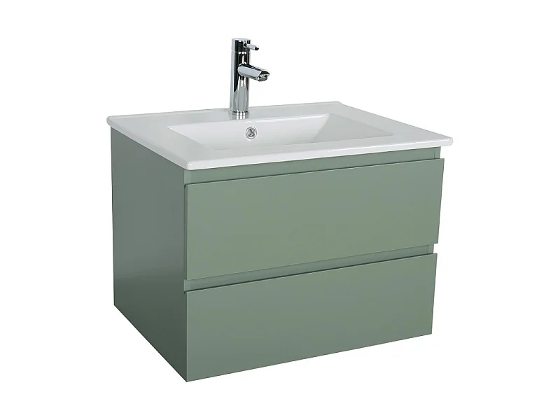 Conjunto de lavabo con encimera de cerámica y grifo 60cm SORRENTO