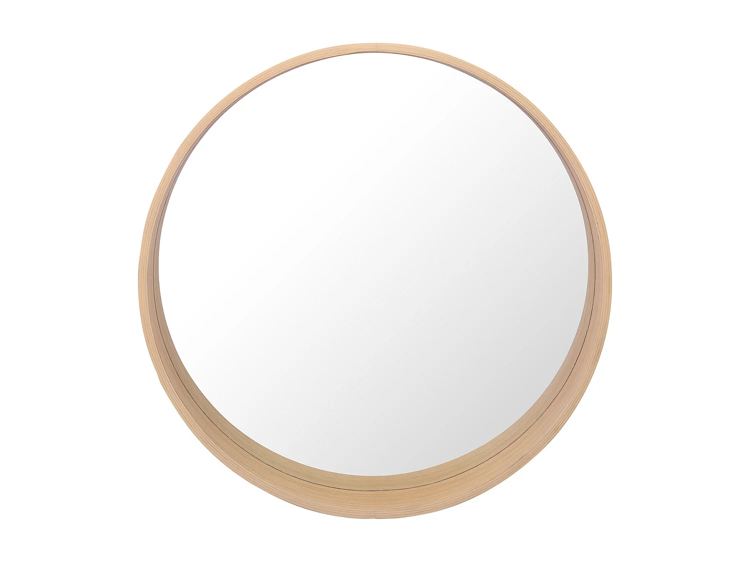 Meuble de Salle De Bain Chêne 120 cm ATOLL + 2 Miroirs Ronds en Bois VALI D60 cm