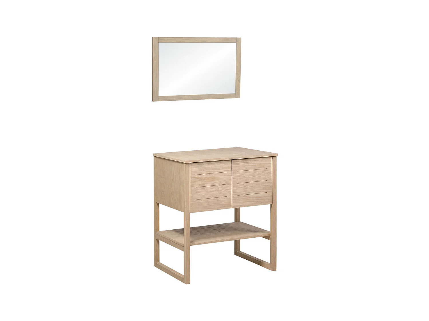 Mueble individual + lavabo + espejo ATOLL