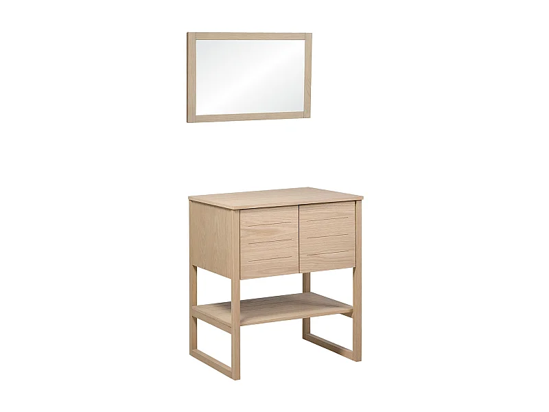 Enkele unit + wastafel + ATOLL-spiegel