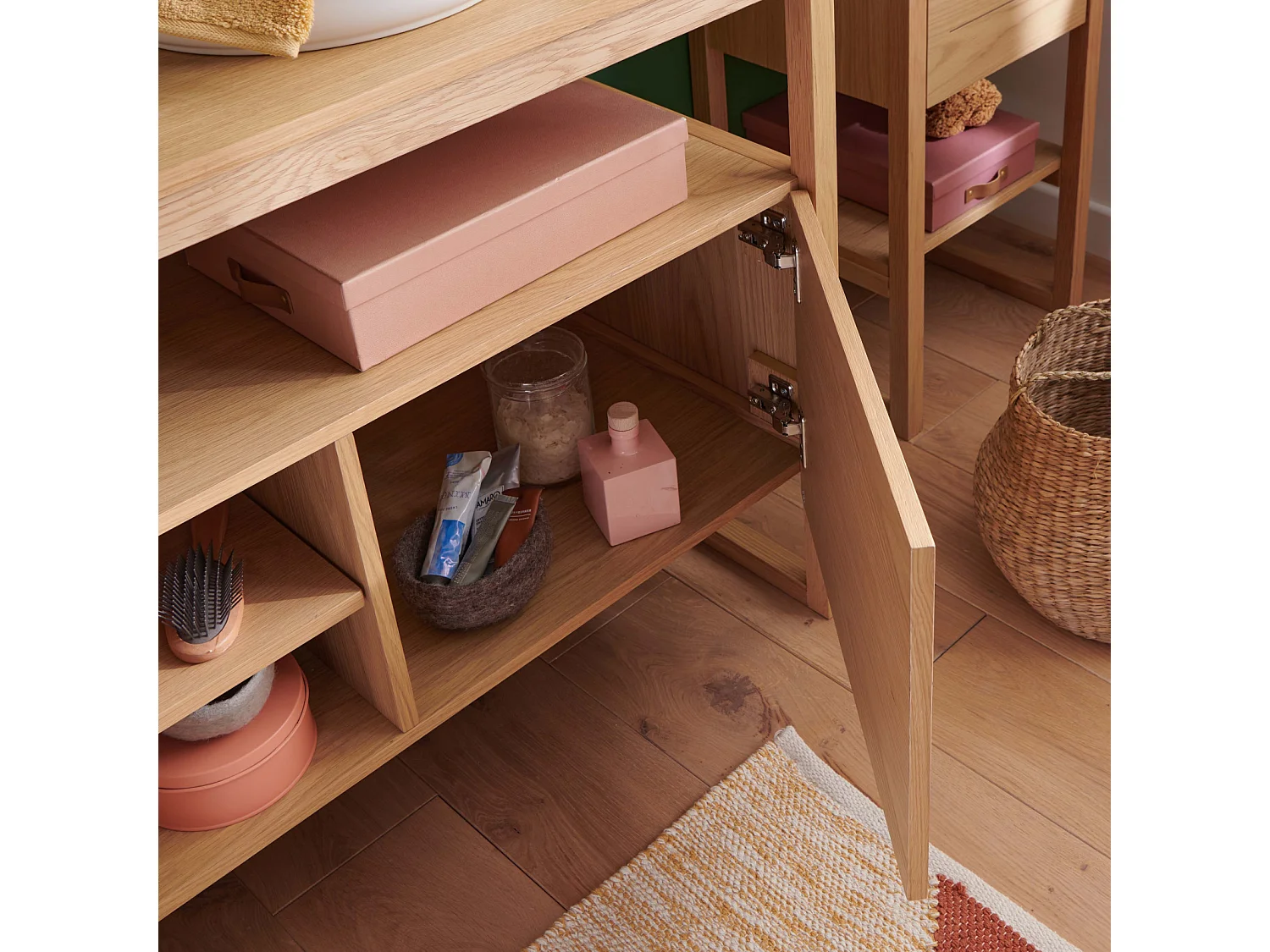 Doppelwaschtisch + Waschbecken + Spiegel ATOLL