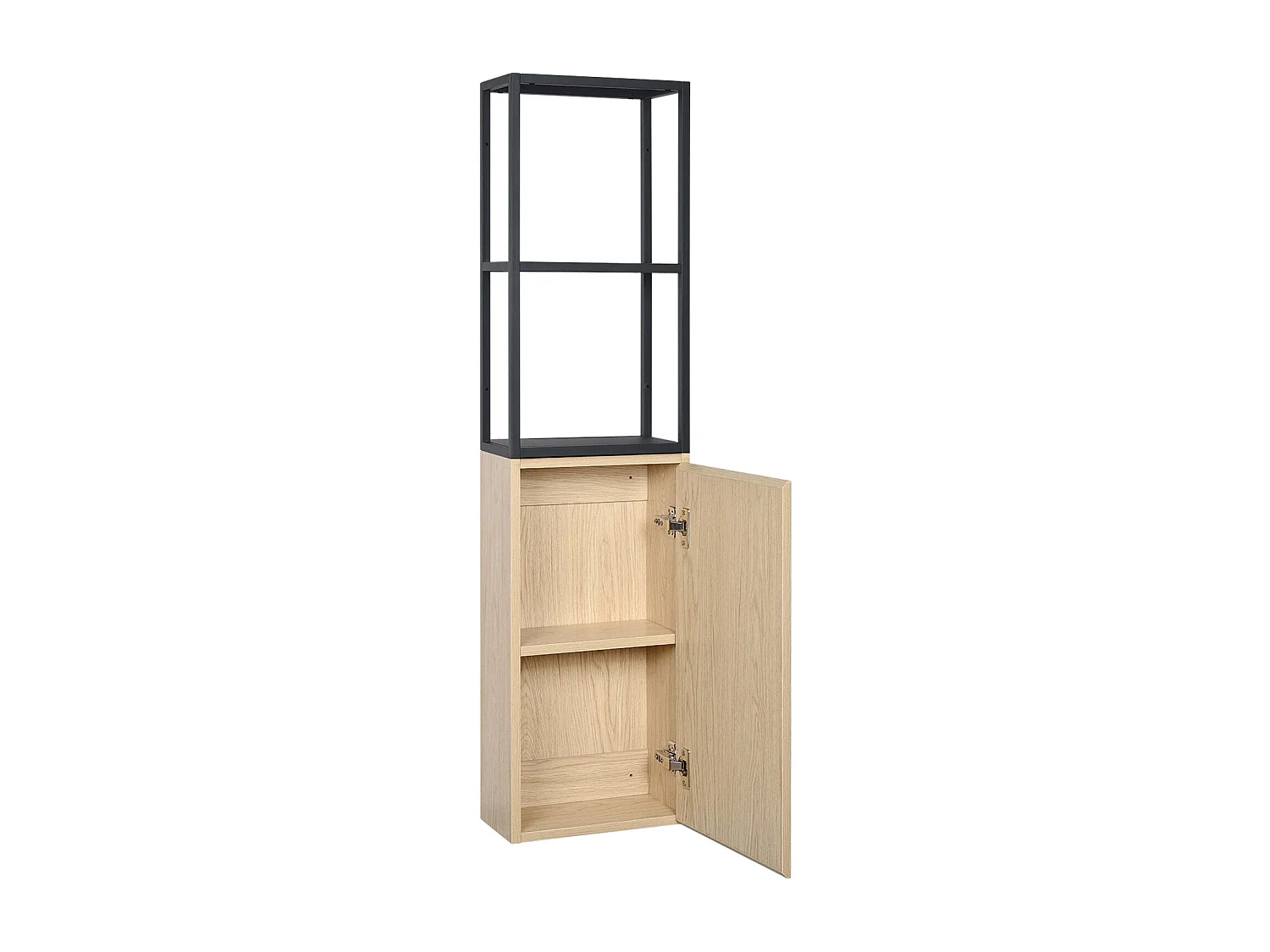 EDISSON Mueble de baño de 70 cm con columna, espejo y lavabo