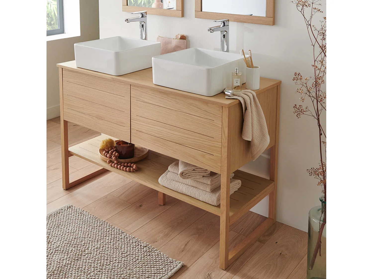 ATOLL Doppelwaschtisch + Waschbecken