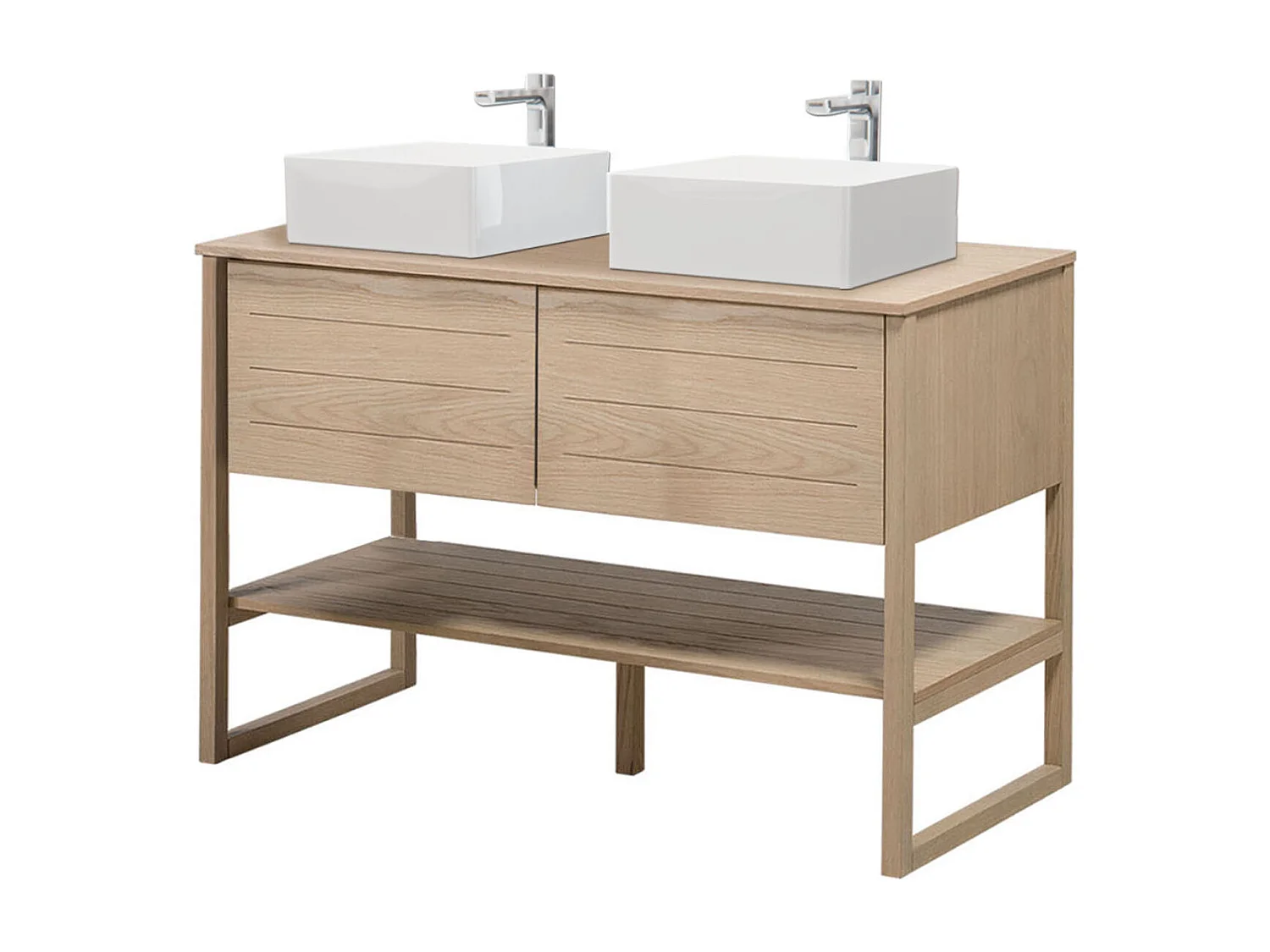 ATOLL dubbele wastafelmeubel + wastafel