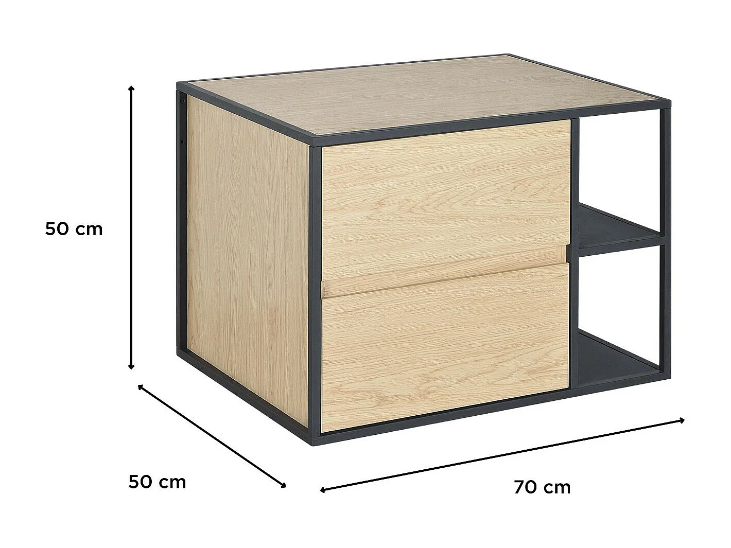 EDISSON 70 cm enkele spoelbak
