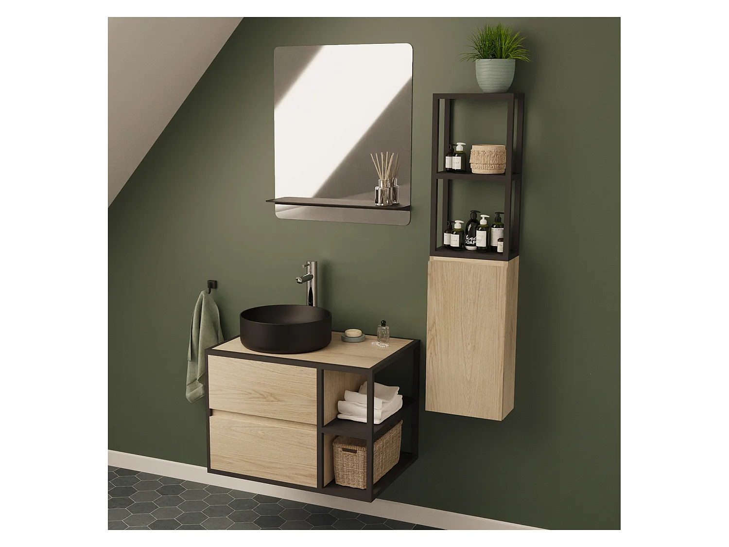 EDISSON 70 cm enkele spoelbak