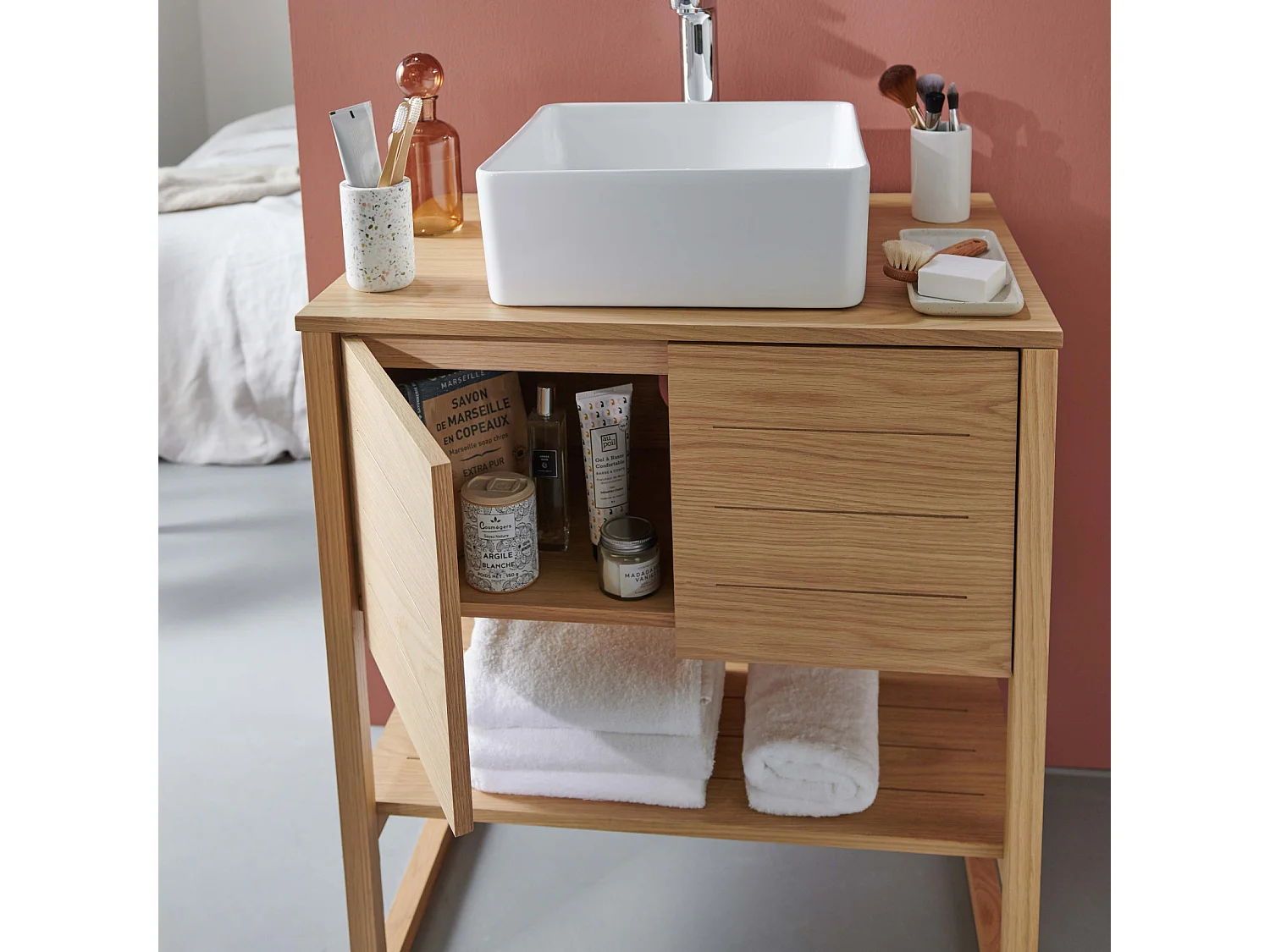 Mobile lavabo singolo ATOLL + lavabo