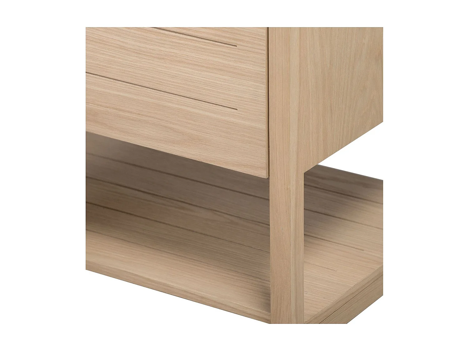 Meuble de Salle De Bain Chêne 70 cm + Colonne de rangement Chêne 145 cm ATOLL + Vasque carrée 36 cm