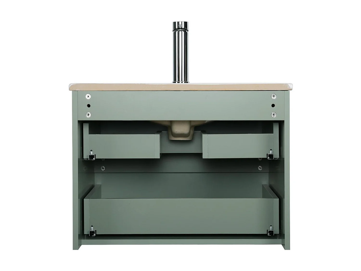 Conjunto mueble con lavabo 60 cm + grifo + espejo + Columna SORRENTO