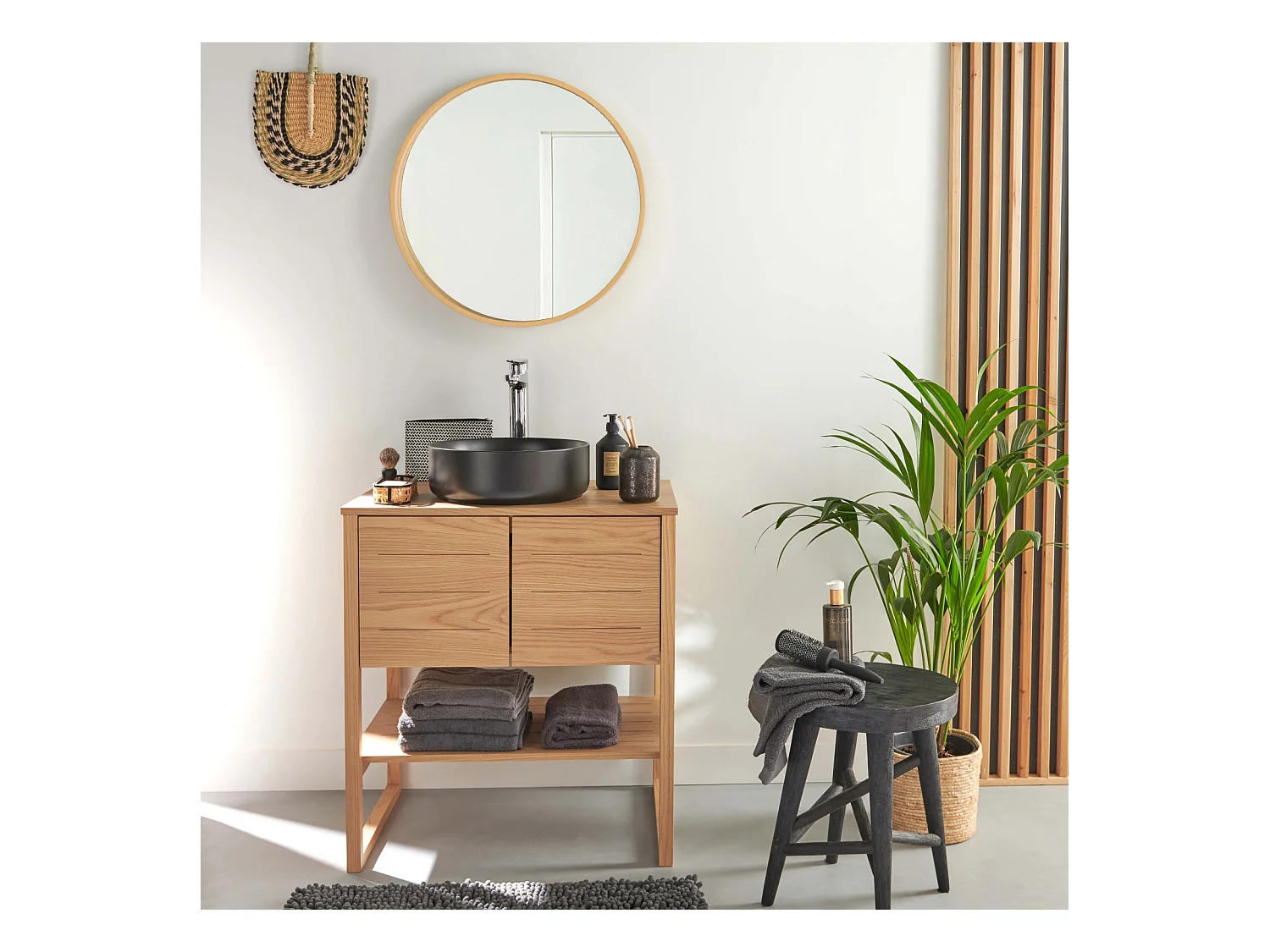 Mueble individual + lavabo + espejo ATOLL