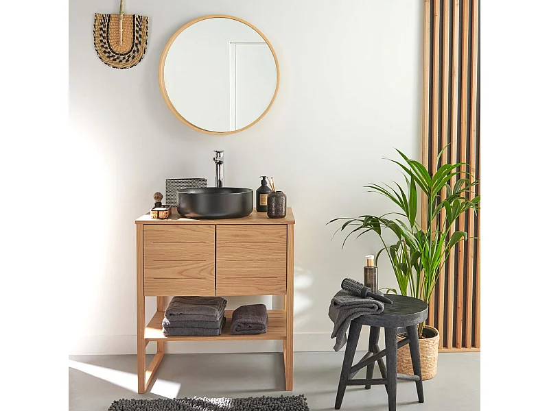 Mueble individual + lavabo + espejo ATOLL