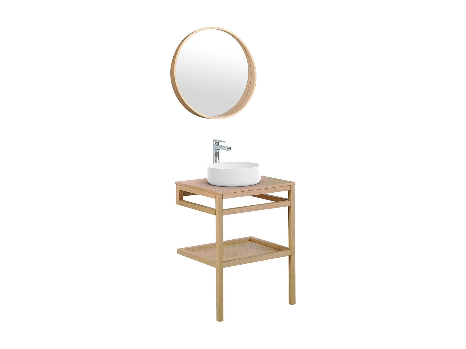 Einzelmöbel + Waschbecken + HOPP-Spiegel