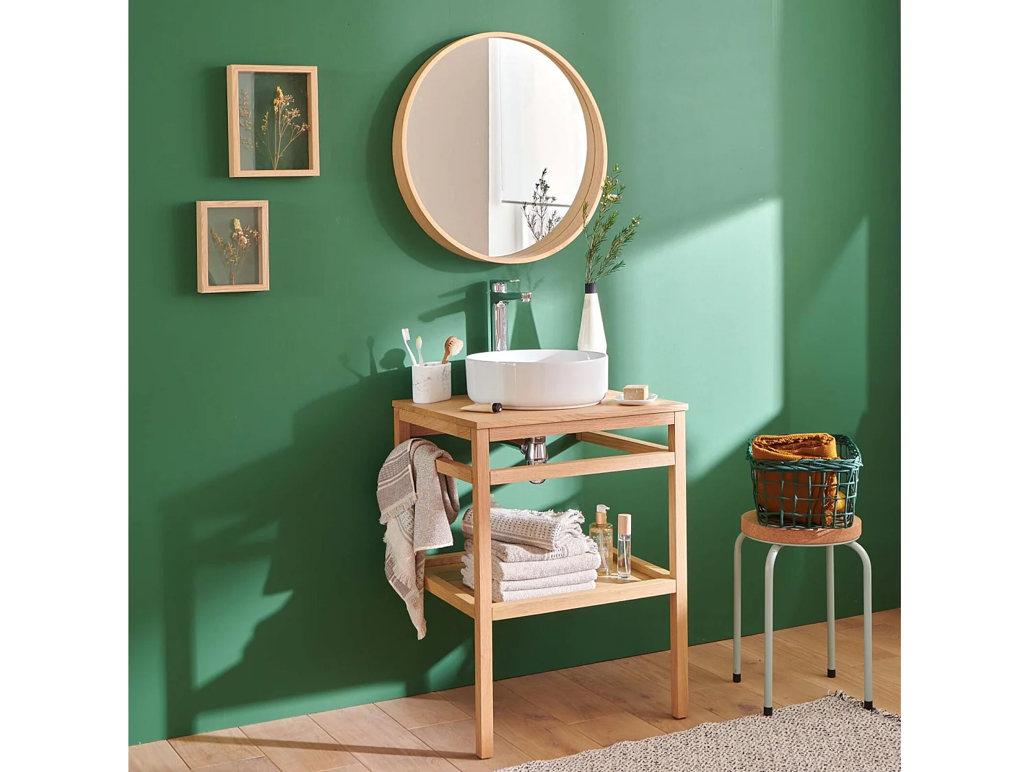 Einzelmöbel + Waschbecken + HOPP-Spiegel