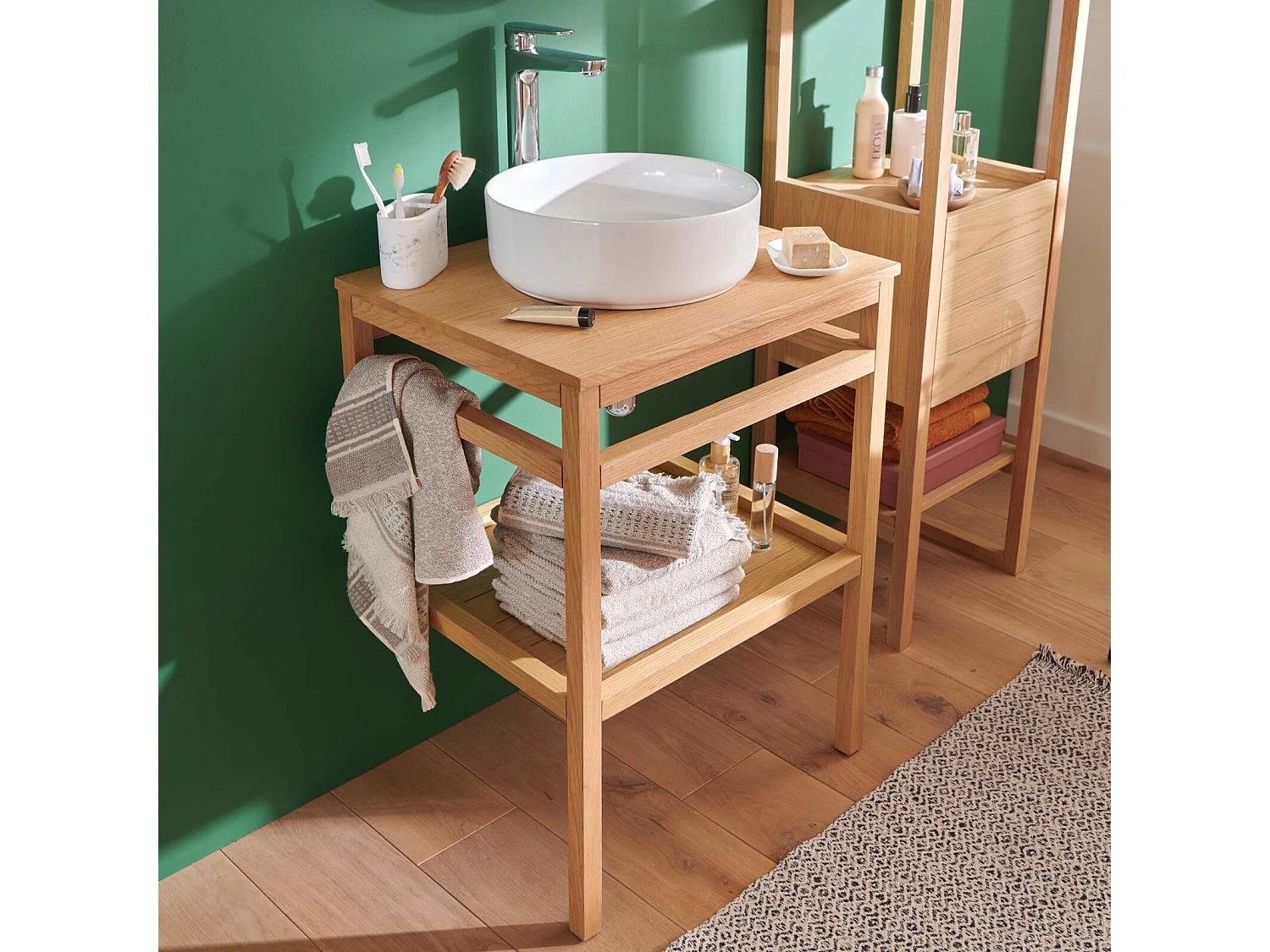 Einzelmöbel + Waschbecken + HOPP-Spiegel