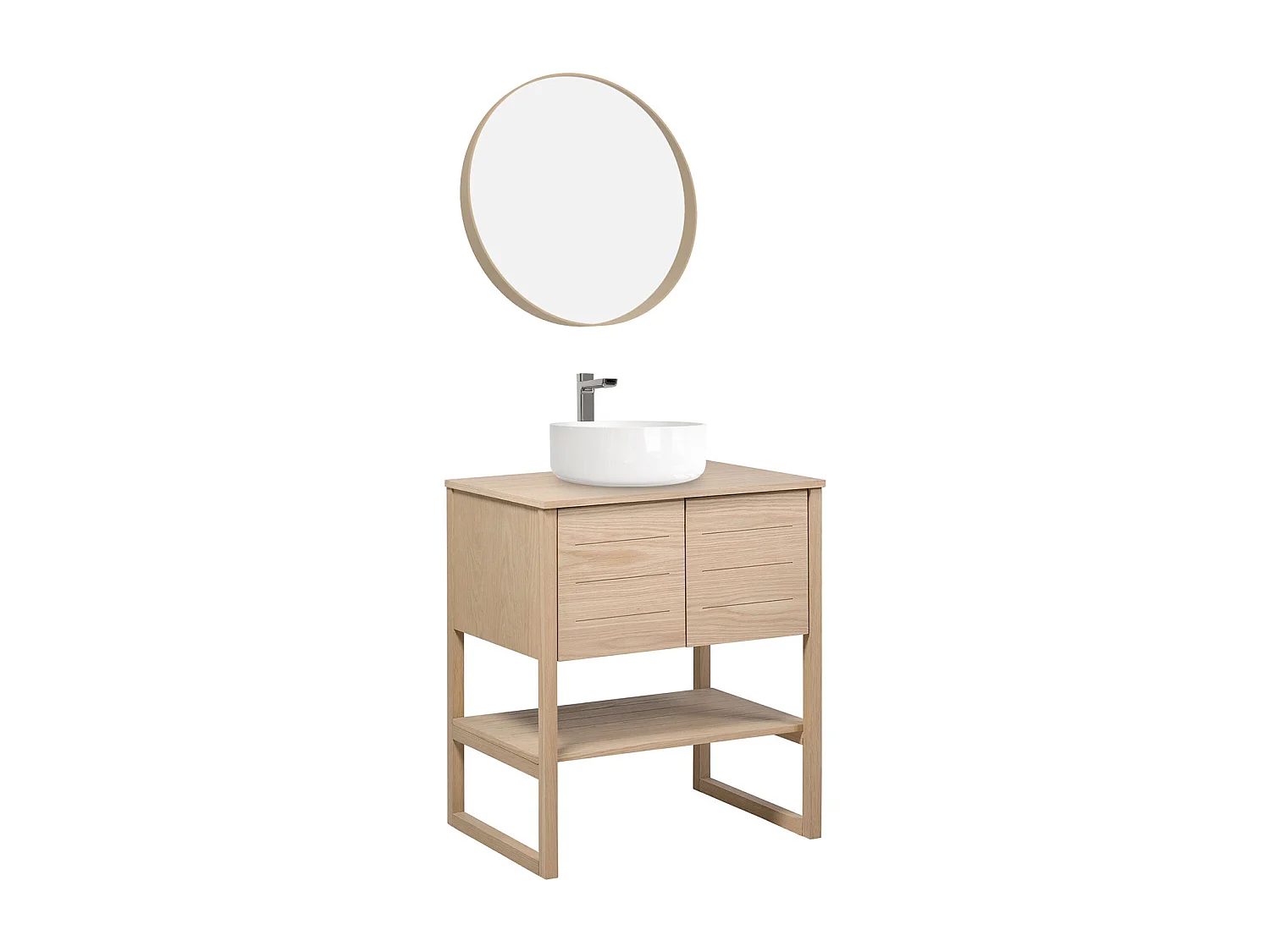 Enkele unit + wastafel + ATOLL-spiegel