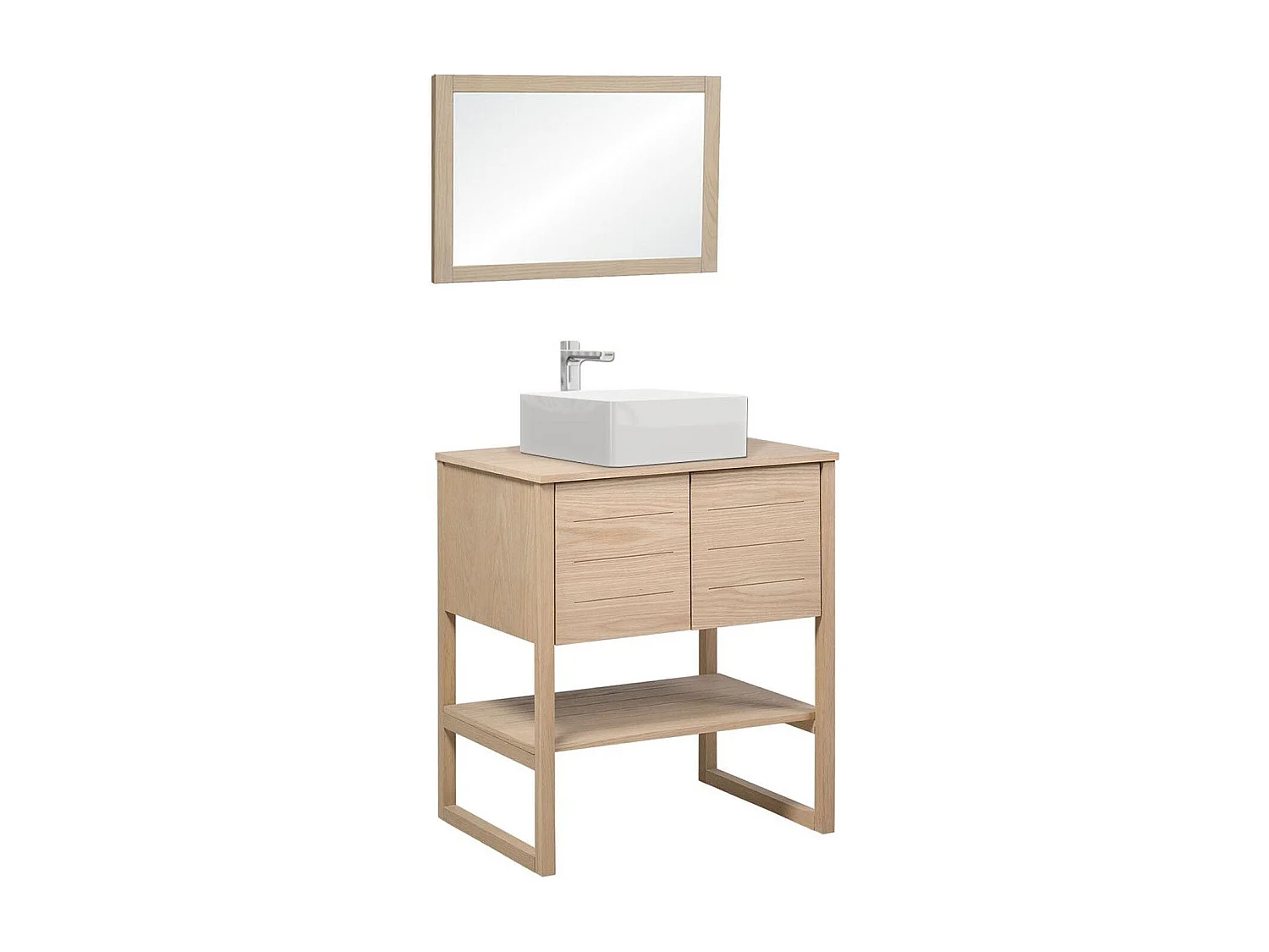 Enkele unit + wastafel + ATOLL-spiegel