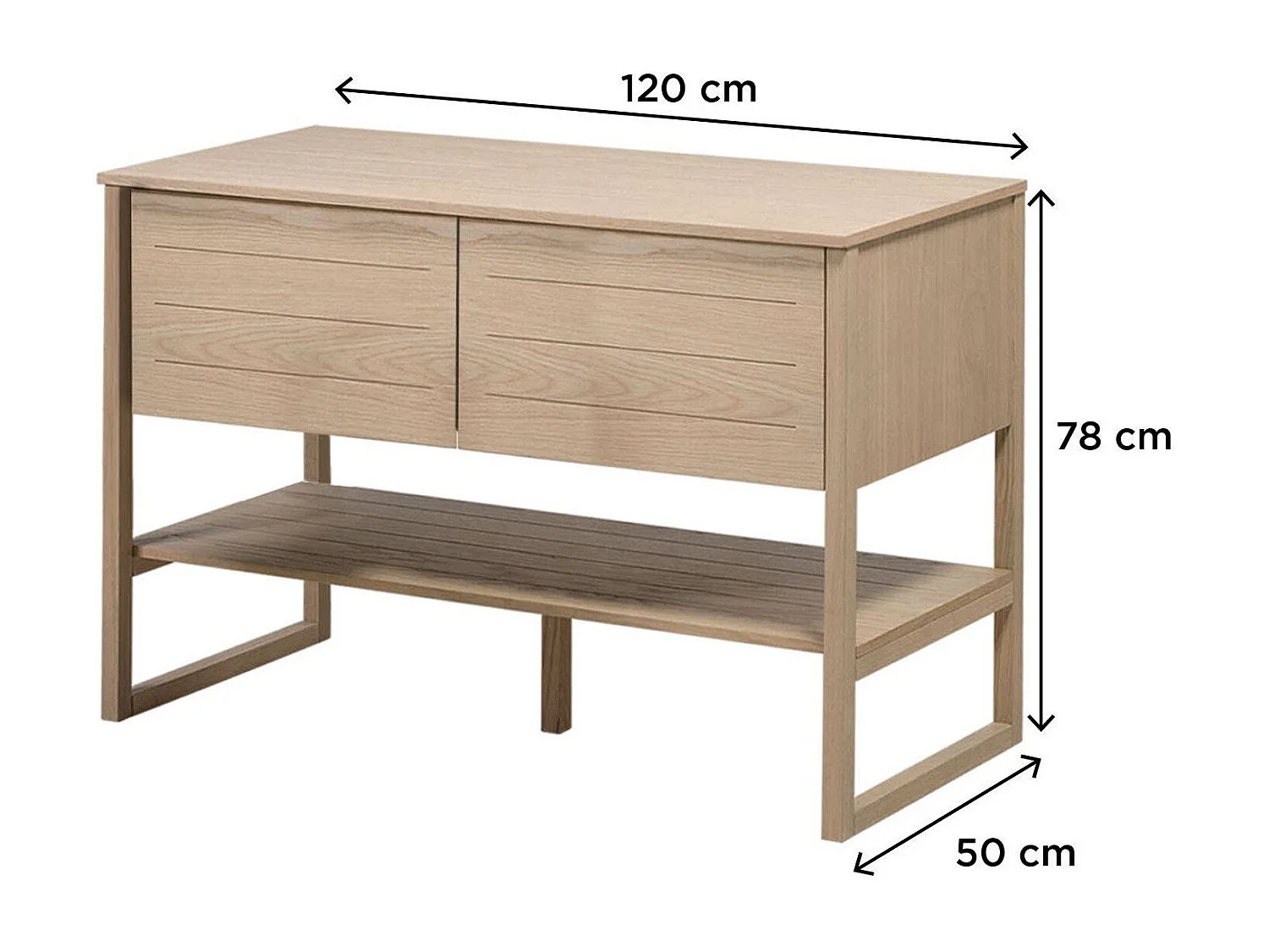 Mueble de lavabo doble + lavabo + espejo + columna ATOLL