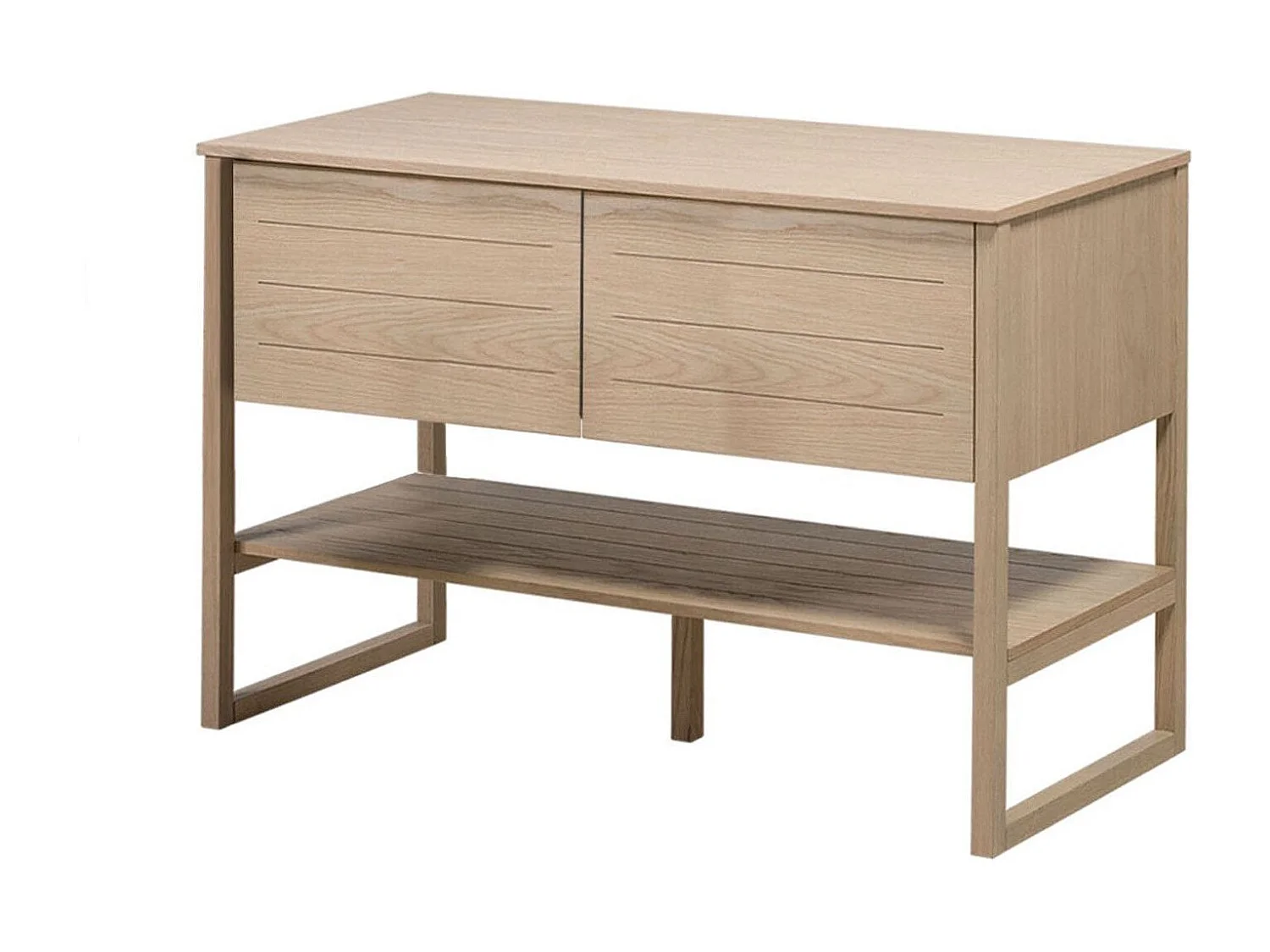 Meuble de Salle De Bain Chêne 120 cm + Colonne de rangement Chêne 145 cm ATOLL