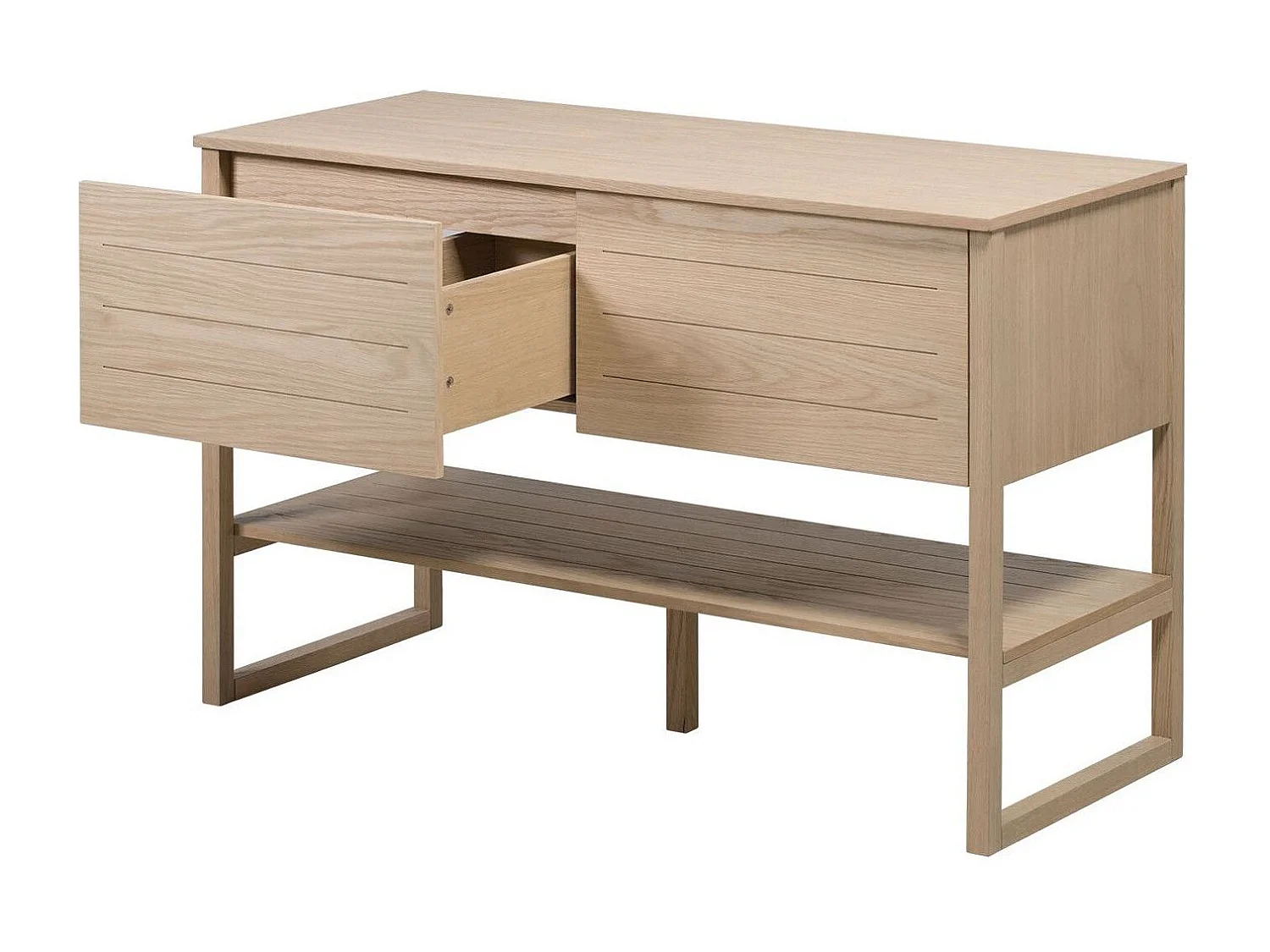 Meuble de Salle De Bain Chêne 120 cm + Colonne de rangement Chêne 145 cm ATOLL