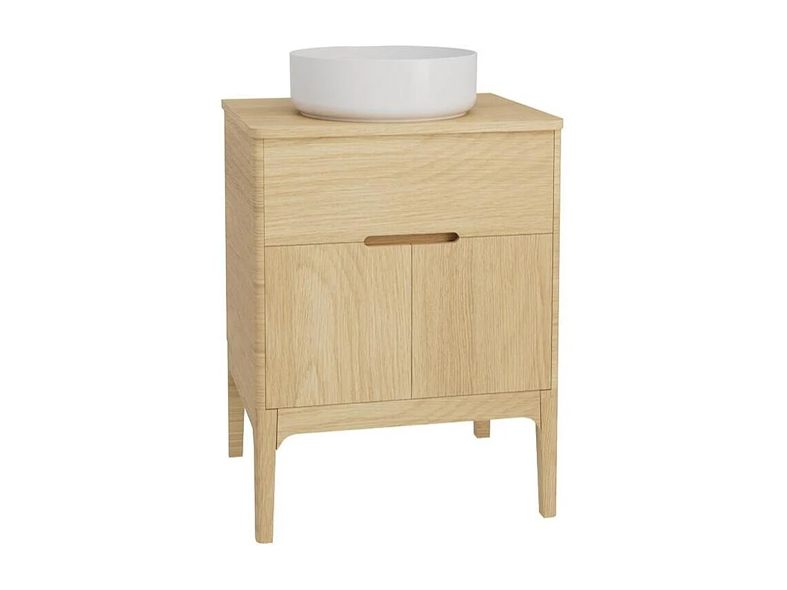 Ensemble meuble simple vasque 60cm ALASKA + vasque DIEGO