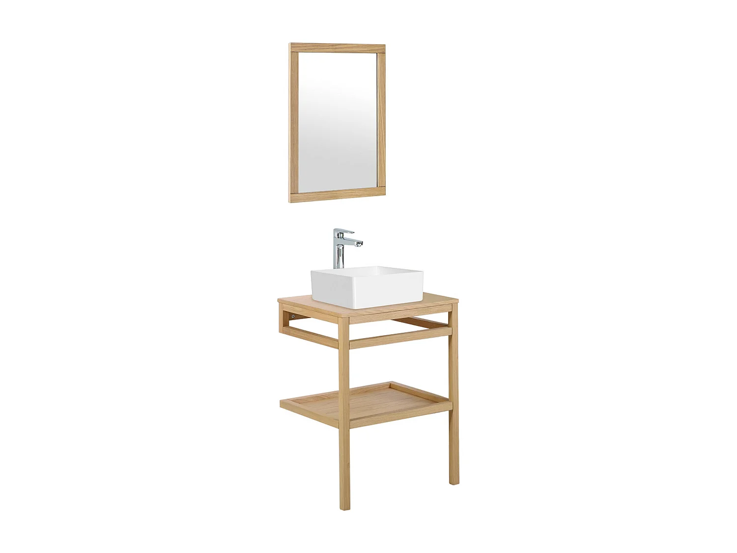 Einzelmöbel + Waschbecken + HOPP-Spiegel