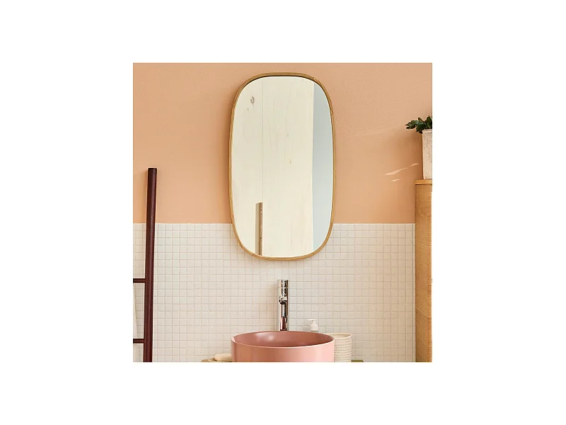 Ovaler Spiegel aus Eichenholz 40x70cm MELOE