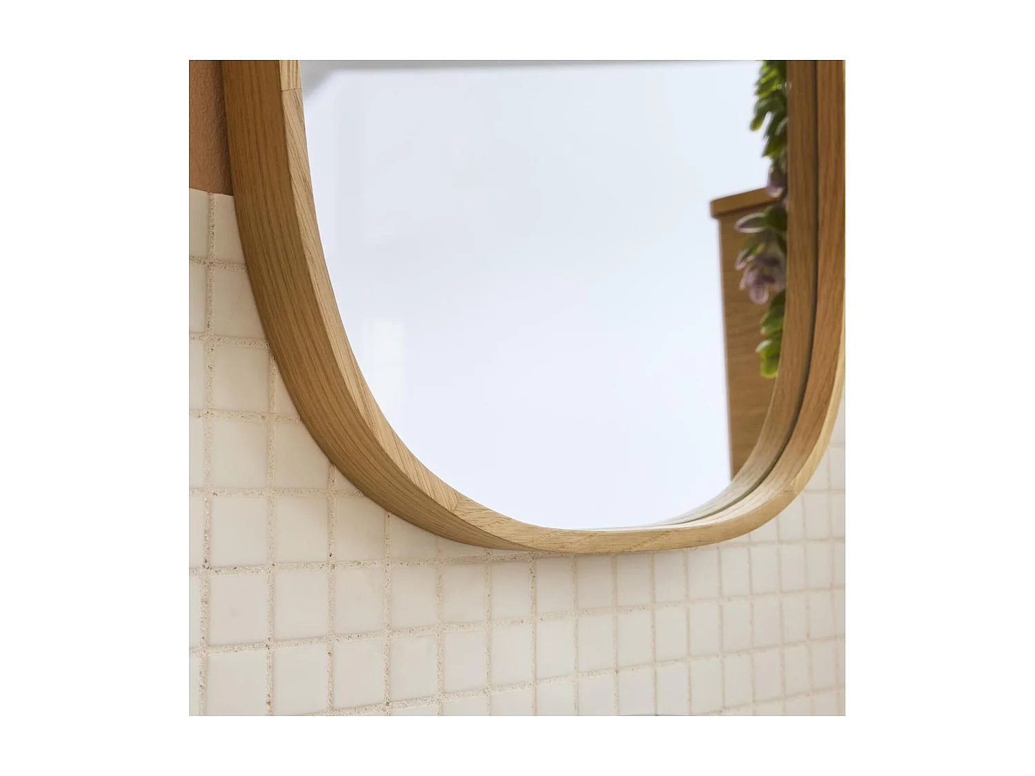 Ovale eiken spiegel 40x70cm MELOE