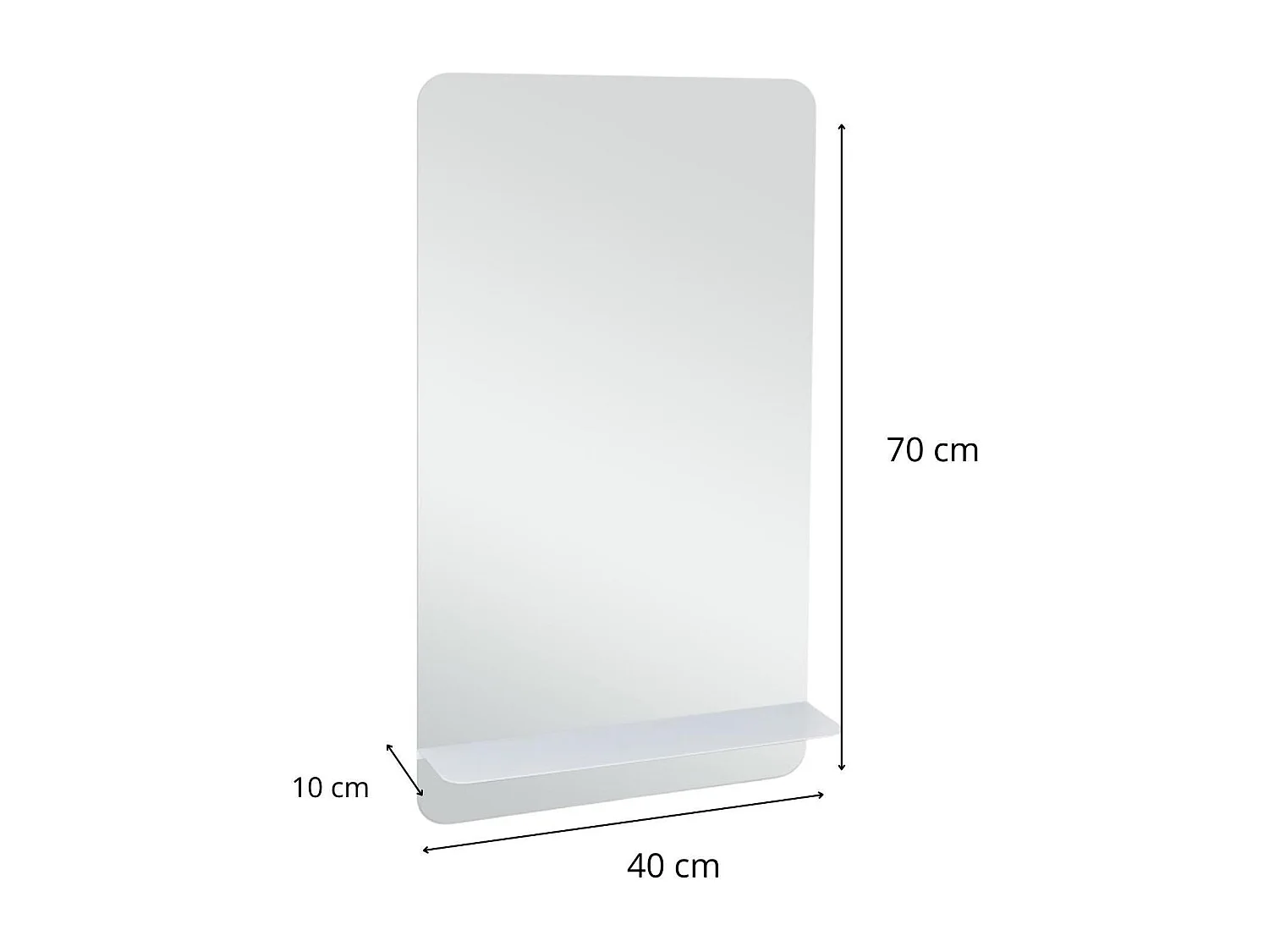 Espejo lavabo WC SIMONA con estante