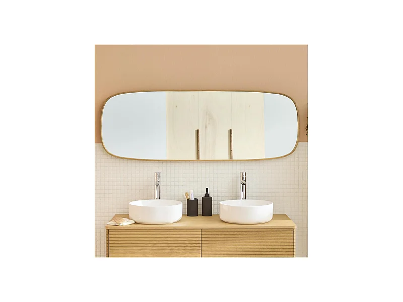 Rechteckiger Eichenspiegel 50x140 FLOKI