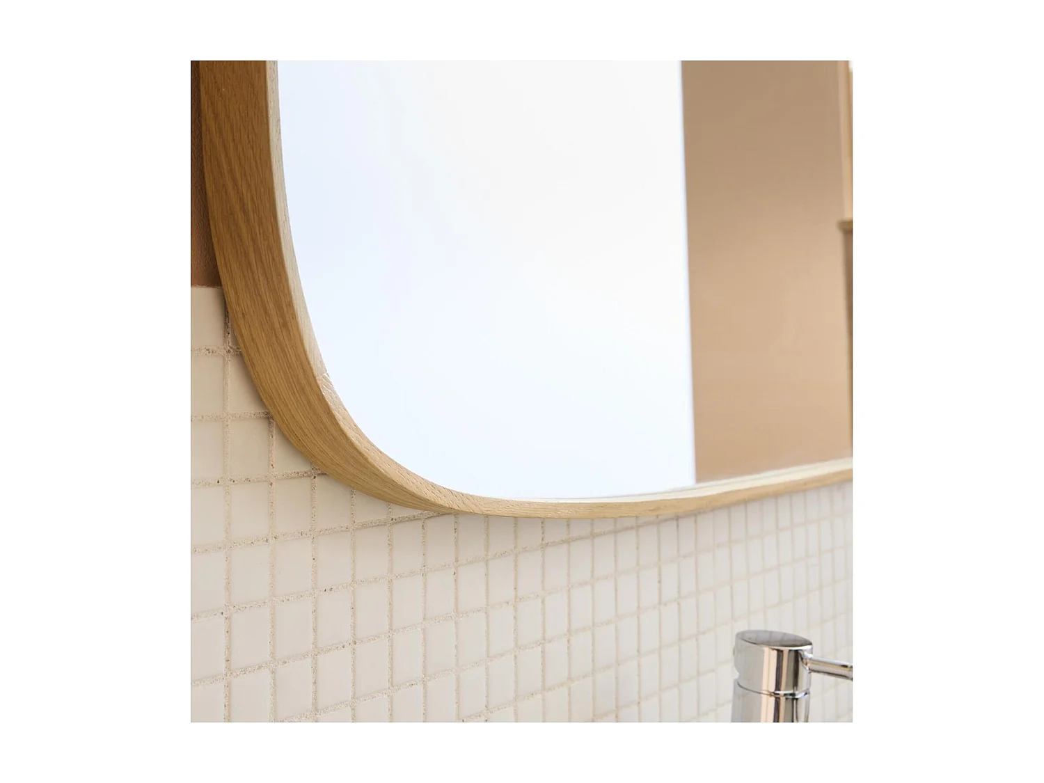 Espejo rectangular de roble 50x140 FLOKI