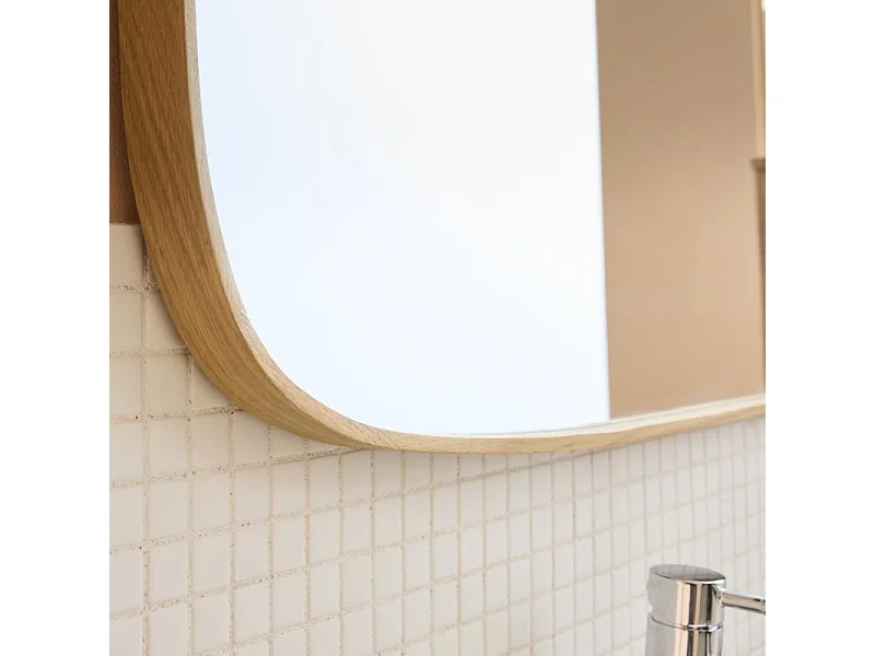 Miroir rectangulaire chêne FLOKI 50x140