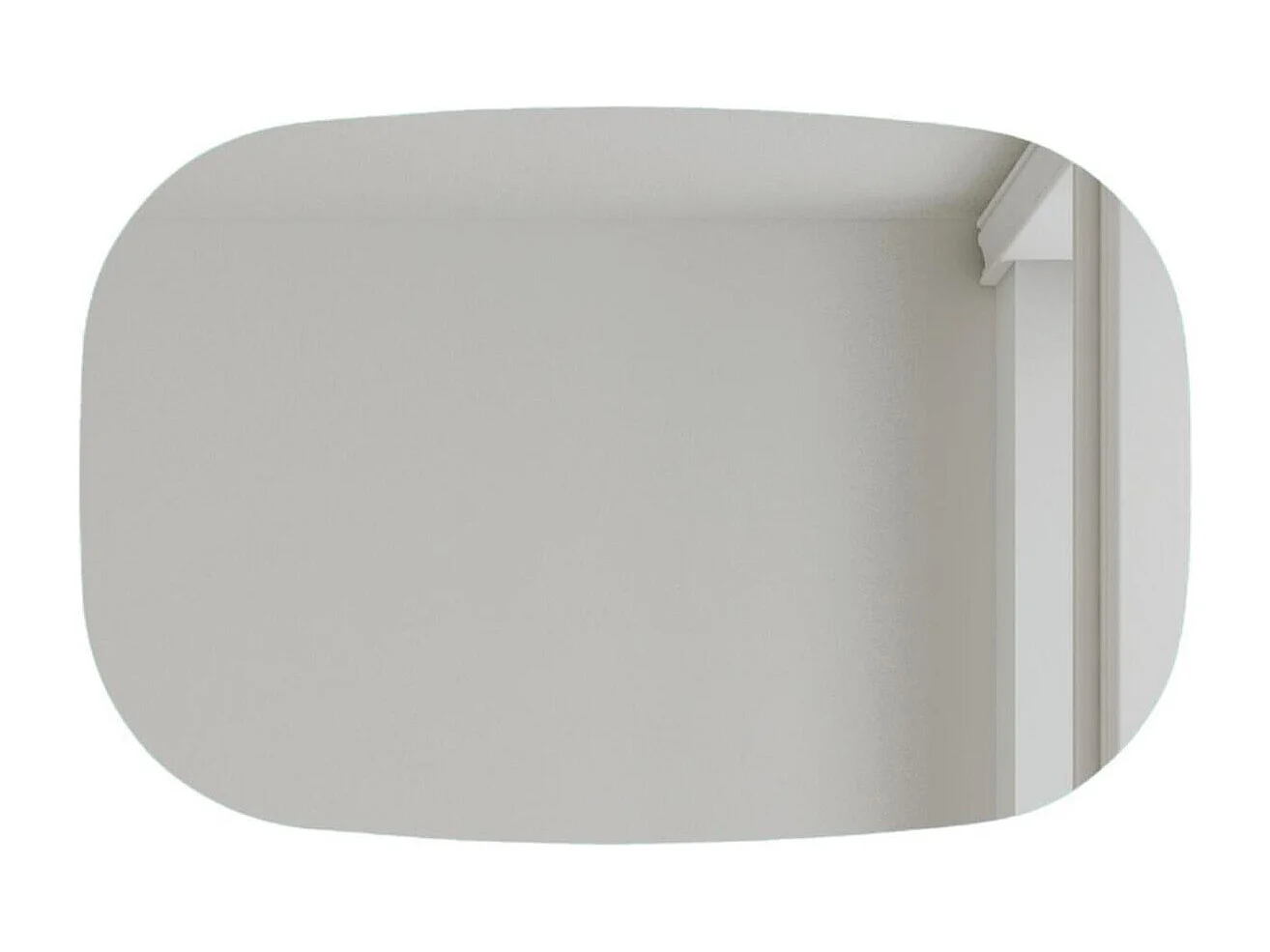 Specchio LED ovale reversibile 52x80 cm con illuminazione bianca 5700K, design elegante e installazione verticale o orizzontale