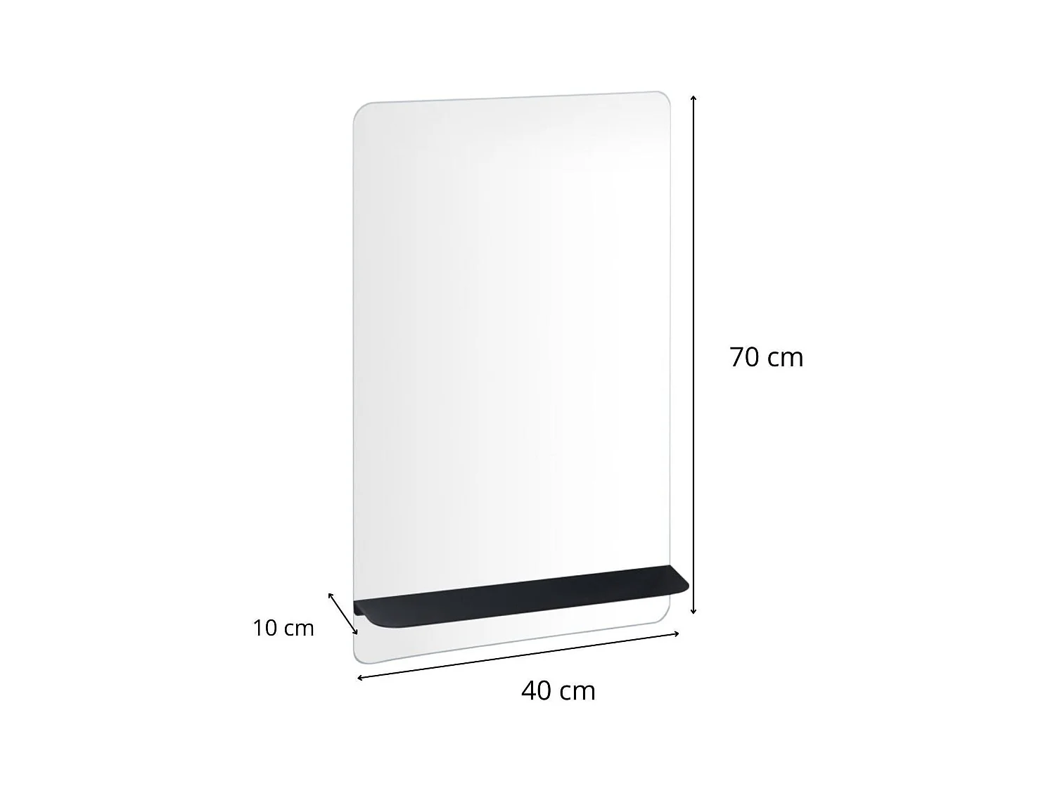 SIMONA WC-Waschtischspiegel mit Ablage