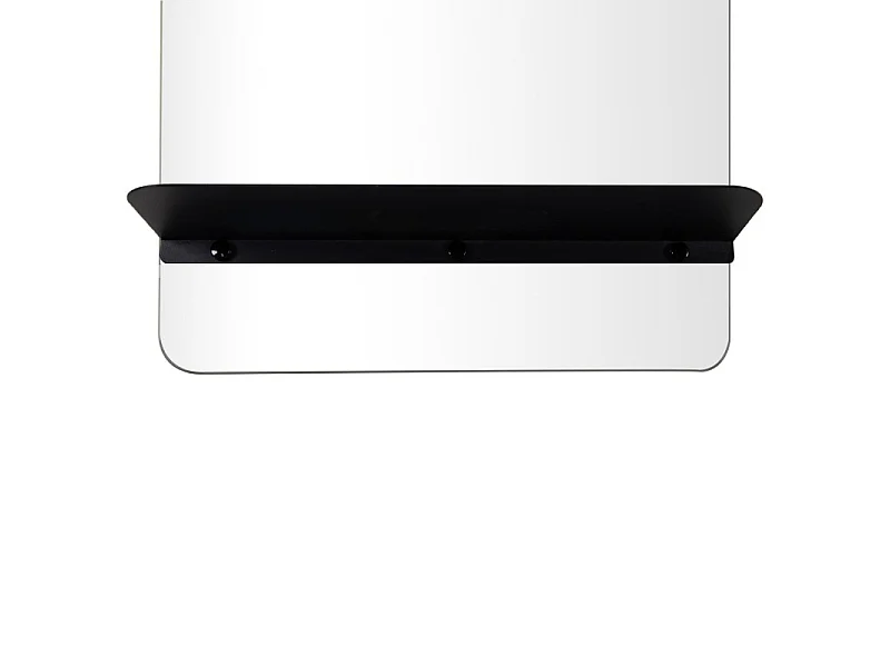 Miroir rectangulaire 40 x 70 cm SIMONA avec tablette en métal