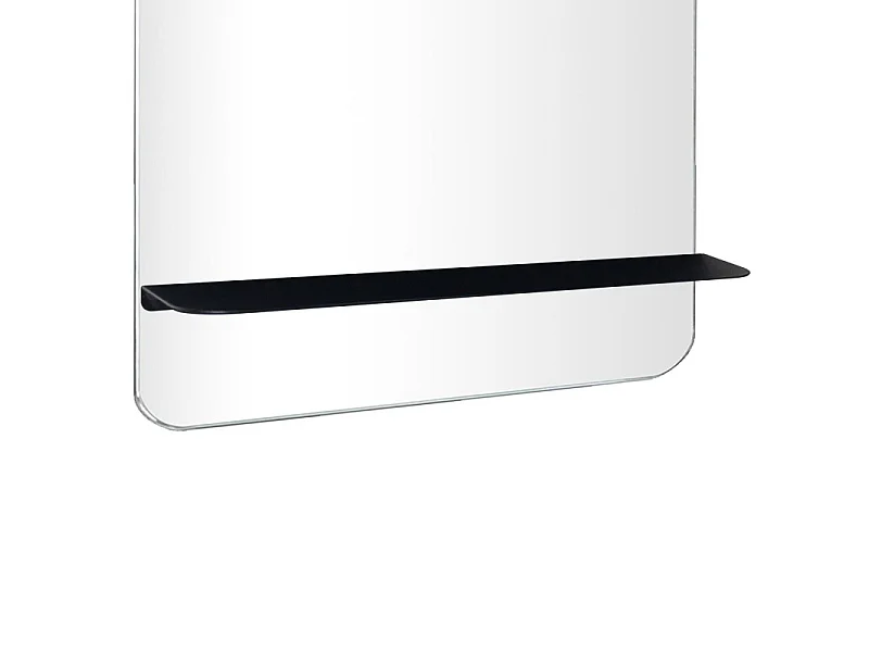 Miroir rectangulaire 40 x 70 cm SIMONA avec tablette en métal